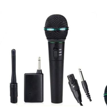 Imagem de Microfone Sem Fio Semi Profissional 30 Metros P10 Karaokê Microfone Portátil