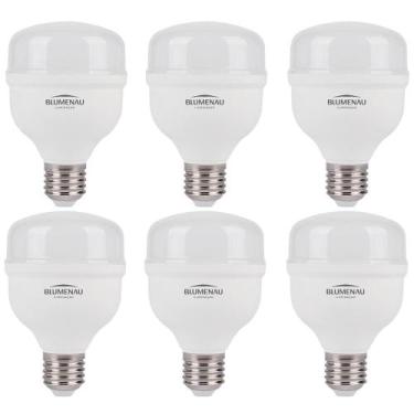Imagem de Kit 6 Lâmpadas High Led 20W Bivolt E27 6500K Luz Branca Blumenau - Blu