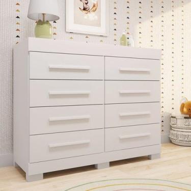 Imagem de Cômoda Infantil 8 Gavetas 100% Mdf 111,70cm X 100,50cm Brincare Espres