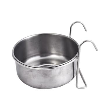 Imagem de Baoblaze Comedouro para Cães em Suporte Suspenso, Dispenser de Água E Tigela de aço, 10x4,5cm