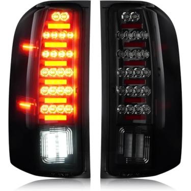 Imagem de Tresound Luzes traseiras para Chevy Chevrolet Silverado 1500 2007-2013, 2500 HD 3500 2007-2014, para GMC Sierra 3500 HD 2008-2014, para Sierra Denali 3500 2011-2014, conjunto de lanterna traseira