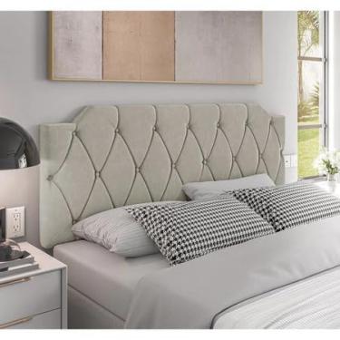 Imagem de Cabeceira Painel Kell Cama Box Casal 1.40 Estofada - Varias Cores (PALHA)