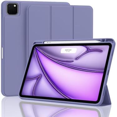 Imagem de Capa Case PREMIUM Anti Impacto com função sleep e suporte para Apple Pencil - compatível com iPad Pro 13 Polegadas 2024 M4 (Lavanda)