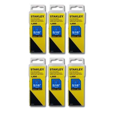 Imagem de Kit 6 Grampo Grampeador Stanley Heavy Duty 8mm 5/16 Pol Tapeceiro Marc