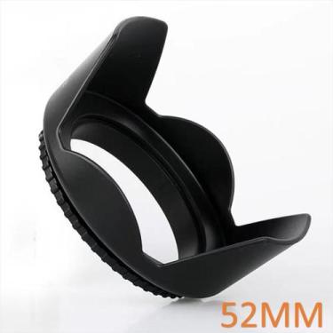 Imagem de Parasol Ø 52mm p/ Lente Objetiva c/ Diametro Tulipa Pétalas Para-Sol -