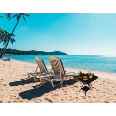 Imagem de Mesinha Petisqueira Multiuso Dobrável Desmontavel Portátil Bandeja Chu