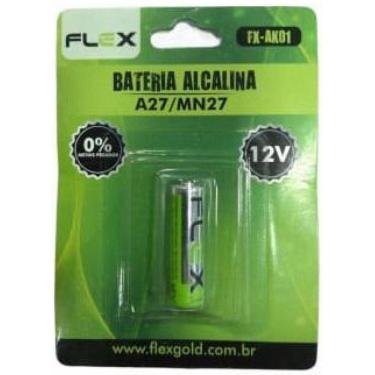 Imagem de Bateria Alcalina Flex Cartela Com 1 Unidade A27 -12V Fx-Ak01