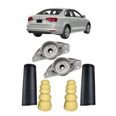 Imagem de Kit Coxim Batente Amortecedor Traseiro Jetta 05/.. (Redondo) - Solupe 