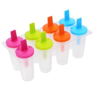 Imagem de DOITOOL Moldes de picolé com palitos: 8 peças moldes de plástico para picolé reutilizável máquina de gelo caseira