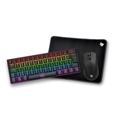 Imagem de Combo Gamer Pichau Netuno Light 3x1 | Rainbow | Teclado Mecanico ABNT2 | Mouse 4200DPI | Mousepad Medio | PG-NTNL-RBW01