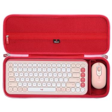 Imagem de Mchoi Capa de teclado compatível com combo Logitech POP ICON Combo teclado e mouse, apenas capa, rosa