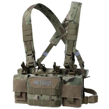Imagem de OneTigris Equipamento de peito Vulture, MOLLE Chest Rigs Tactical Chest Rig Dangler Pouch Utility Admin Pouch IFAK Medical Organizer