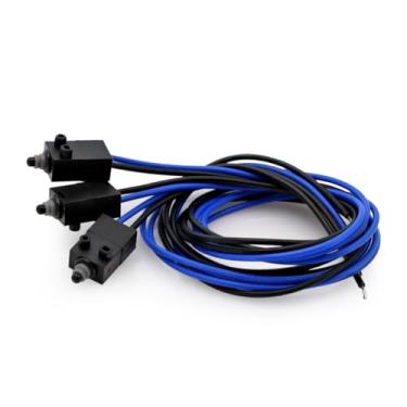 Imagem de DIYhz Interruptor de limite de curso pequeno à prova d'água, 2 pinos, à prova de óleo e poeira, normalmente aberto com fio IP67, 3 peças