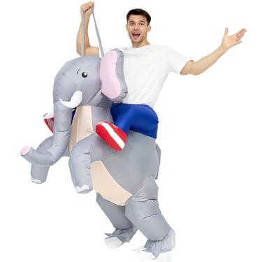 Imagem de YU FENG Inflatable Elephant Costume for Adult Men and Women, Ride On Animal Blow up Costume for Cosplay Party