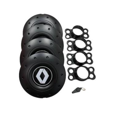 Imagem de Calotas Miollo Renault Logan Aro 14 2007/2017 Amarok Preto