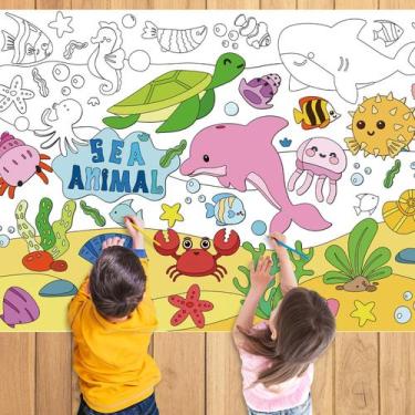 Imagem de Pôster para colorir Nicime Sea Animal 110x80cm com foto infantil