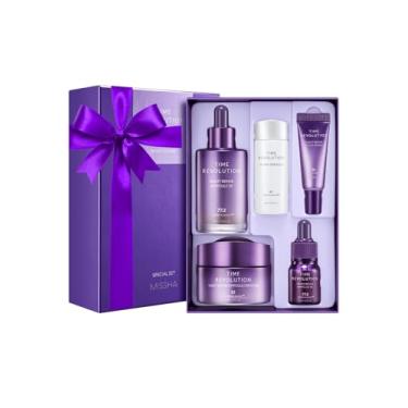 Imagem de MISSHA Time Revolution Night Repair 5X Conjunto de presente para reparo noturno ampola e creme 5X, The First Essence 5X para jovens, pele de vidro, cuidados com a pele coreana