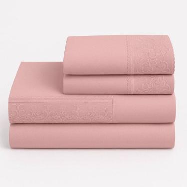 Imagem de Jogo Cama Casal 4 Peças Bordado Inglês Exclusive By Vivaldi