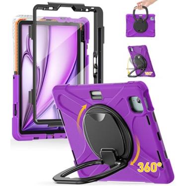 Imagem de BRAECN Capa para iPad Air 11 polegadas M3 2025/M2 2024, iPad Air 10,9 polegadas 5ª/4ª geração, iPad Pro 11 polegadas 4ª/3ª/2ª/1ª geração, capa à prova de prova com protetor de tela, suporte para lápis