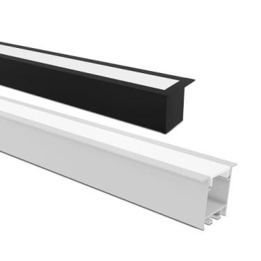 Imagem de Perfil De Embutir Taschibra Para Fita De Led Apex 35 Com 2 Metros Bran