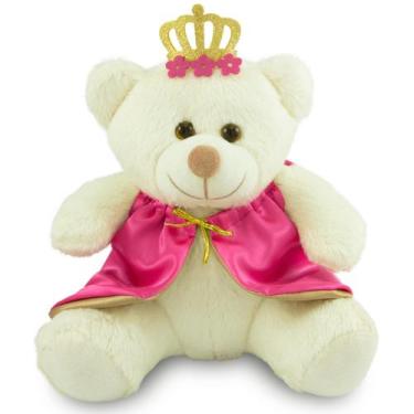 Imagem de Urso de Pelúcia Realeza 45cm Decoração - Toybrink, Baunilha, Pink