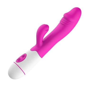 Imagem de Vibrador rabbit recarregável em silicone - Importado, Rosa