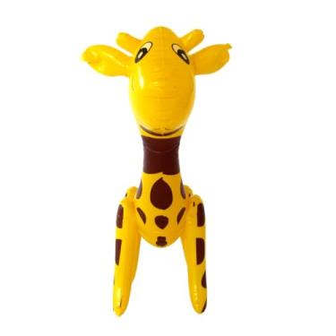 Imagem de Treasure Gurus inflável girafa inflável brinquedos zoológicos safári divertidos, boias de piscina, lembrancinha de festa, decoração de aniversário