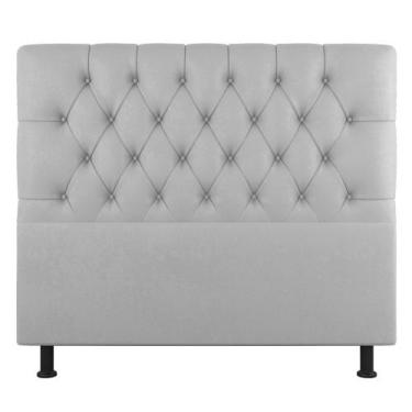 Imagem de Cabeceira Cama Box Casal Queen Size Nice 160cm Suede Cinza Claro - Abm
