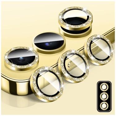 Imagem de LucBuy Protetor de lente de câmera Bling para Samsung Galaxy Z Flip 7, adesivos de filme de cobertura de câmera de vidro temperado, protetor de tela de anel de metal individual de alinhamento