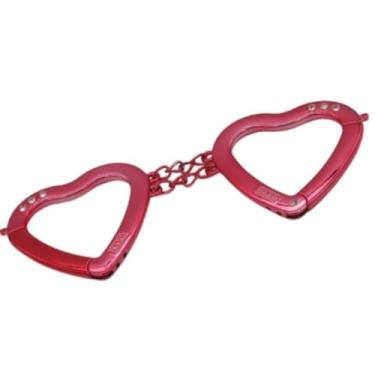 Imagem de Algema Coração Metal Algema Sensual Coração de Metal para Jogos Eróticos, Durável HA173 (VERMELHO)