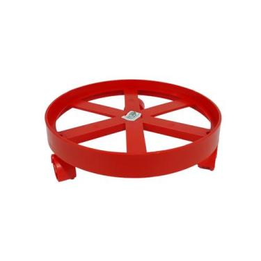 Imagem de Suporte para Botijão de Gás com Roda Vermelho - Micromax