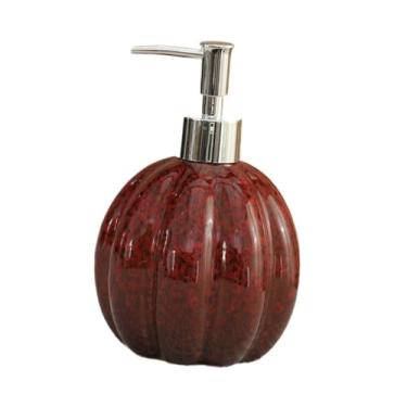 Imagem de IEUDNS Dispensador de sabonete líquido de abóbora de Halloween com bomba de garrafa decorativa multifuncional para, Vermelho