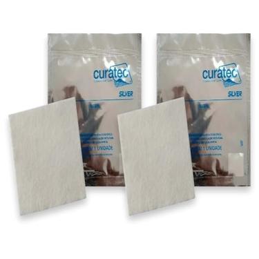 Imagem de Kit com 2 Unidades Curativo Alginato de Cálcio com Prata Silver IV - 10cm x 20cm