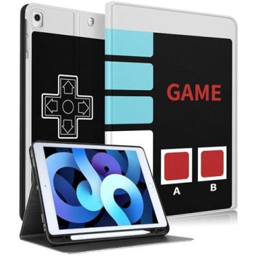 Imagem de Uppuppy Capa para iPad 9ª/8ª/7ª geração, 10,2 polegadas, feminina, meninos, fofo, capa inteligente, porta-lápis, legal, crianças, adolescentes, bonito, jogo, desenhos animados, capas para Apple iPad 7/8/9 geração A2602 A2270 A2197