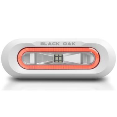 Imagem de Black Oak Low Pro Luz propagadora marítima – 2000 lúmens, feixe de 120°, classificação IP69K – Fixação de LED de montagem embutida para barcos (caixa branca, halo vermelho)