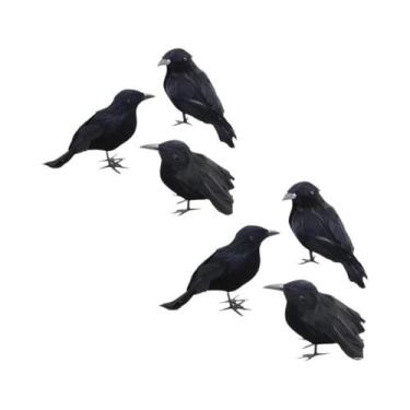 Imagem de Corvo Preto de Halloween - Decoração de Simulação para Festa Assustado