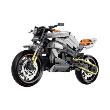 Imagem de Blocos De Montar De Motocicleta Harley Brinquedo De Corrida Para Crian