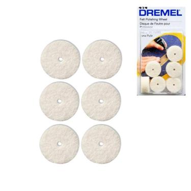 Imagem de Disco de Feltro 1/2 para Polir 6un Micro Retífica 414 Dremel