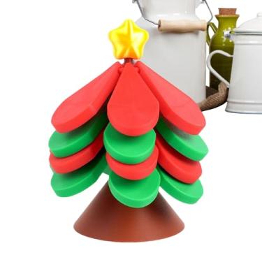 Imagem de Rrlihjgu Suportes Para Mesa - Árvore Natal Conjunto Tapetes Mesa Dobráveis,Bases Antiderrapantes Para Pratos Travessas Tijelas E Balcões De Microondas Forno E - Para Forno