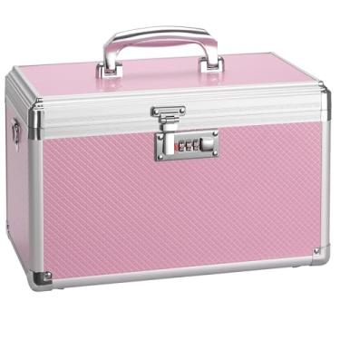 Imagem de GODLONSEN Caixa de bloqueio de medicamentos com trava de combinação - 38 x 23 x 23 cm - Caixa de armazenamento de medicamentos segura para primeiros socorros, estojo seguro para itens pessoais para