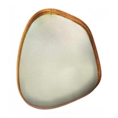 Imagem de Bandeja Decorativa Espelhada e Orgânica Para Organização de Casa Centro de Mesa Banheiro e Festas(N1 MARRON)