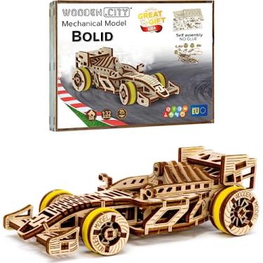 Imagem de WOODEN.CITY Bolid Car Model Kit 3D Wooden Puzzle - Wooden Model Kit for Adults to Build and Paint - 108 Parts