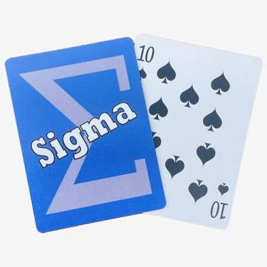 Imagem de Fraternity Gift – Black and Gold Game Cards Keepsake for Brothers, Crossing Gifts, Founders Day, Greek Life, Initiation, Graduation, Decorations (Sigma-Greek)