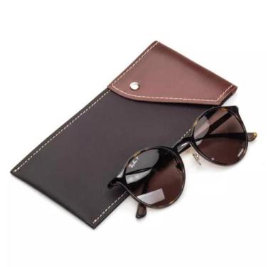 Imagem de Estojo Porta Óculos De Sol Design Moderno Sintético e Couro - Bertoni,