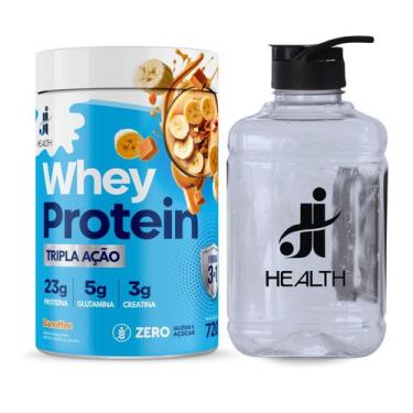 Imagem de Whey Protein com Creatina J & I Health 720g + Garrafa para Academia 2 