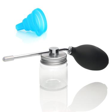 Imagem de Polegador de lâmpada diatomácea de grau alimentício, espanador de pó, aplicador de pó doméstico, pulverizador acolchoado para uso interno e externo multiuso