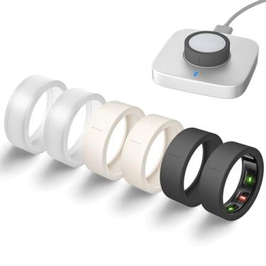 Imagem de Capas ultrafinas para anel Oura Gen 4/Oura Gen 3, suporte para carregamento com capa, anéis inteligentes de silicone elástico antiarranhões capa protetora acessórios para ULTRAHUMAN Ring AIR mulheres