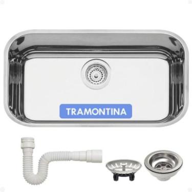 Imagem de Cuba Cozinha Tramontina 56x34x17 Inox Lavínia Prime Alto Brilho