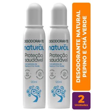 Imagem de Kit c/ 2 Desodorante Vegano Natural Pepino e Chá Verde 120ml - Orgânic