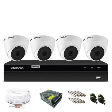 Imagem de Kit 4 Câmeras de Segurança Intelbras Dome 1080p, Sem HD